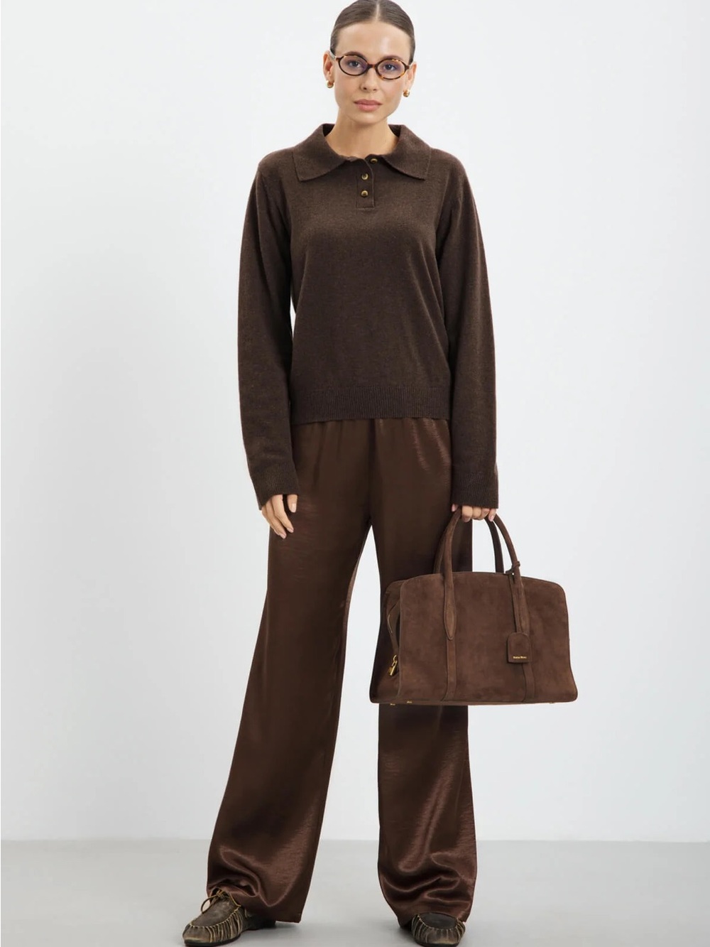 M-Kae Ames Satin Pants - Espresso - Picture 4 of 6